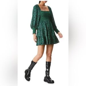 alice + olivia Rowen‎ floral-print mini dress size S NWT